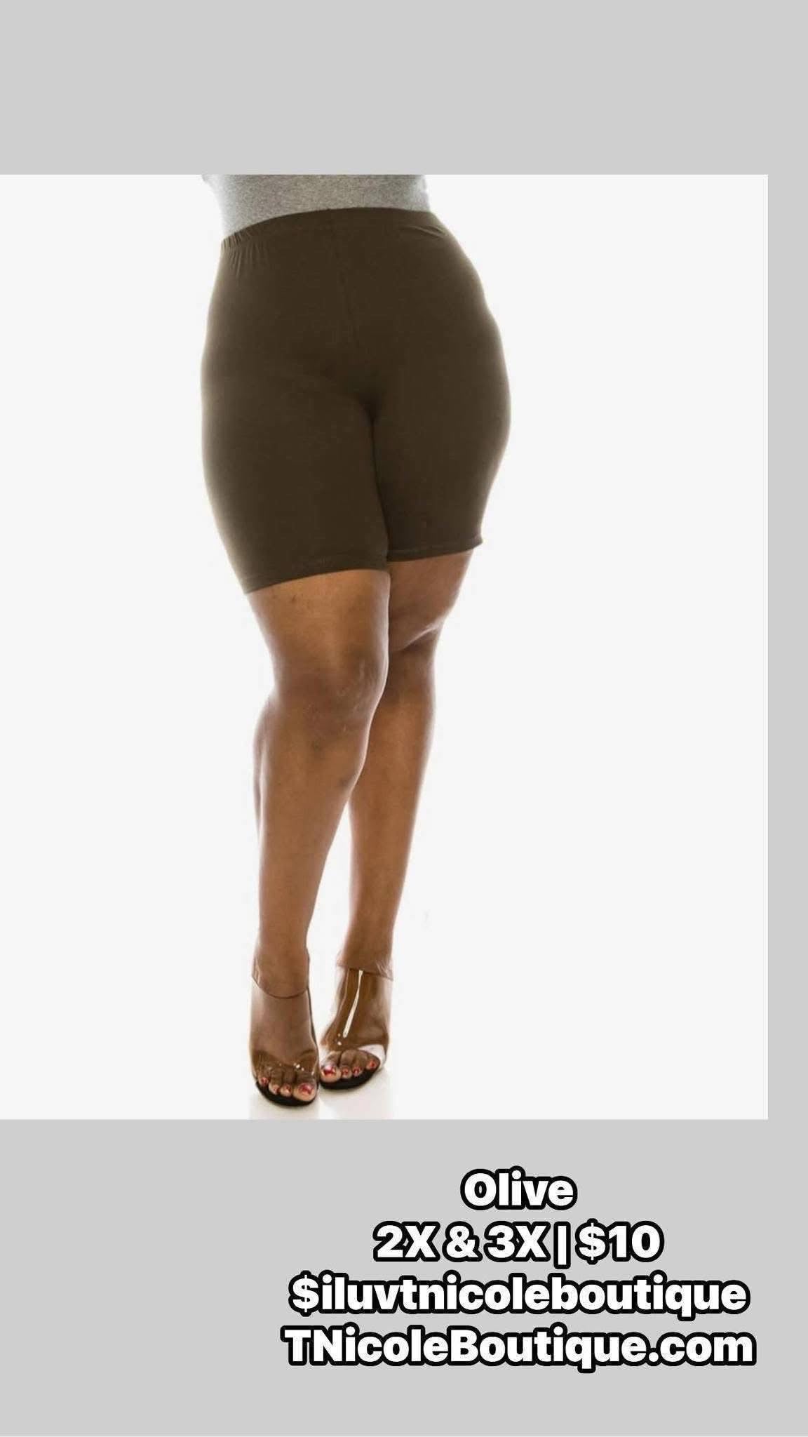 ULTRA COMFY BIKER PLUS SIZE BIKER SHORTS 1X 2X 3X | 4 COLORS