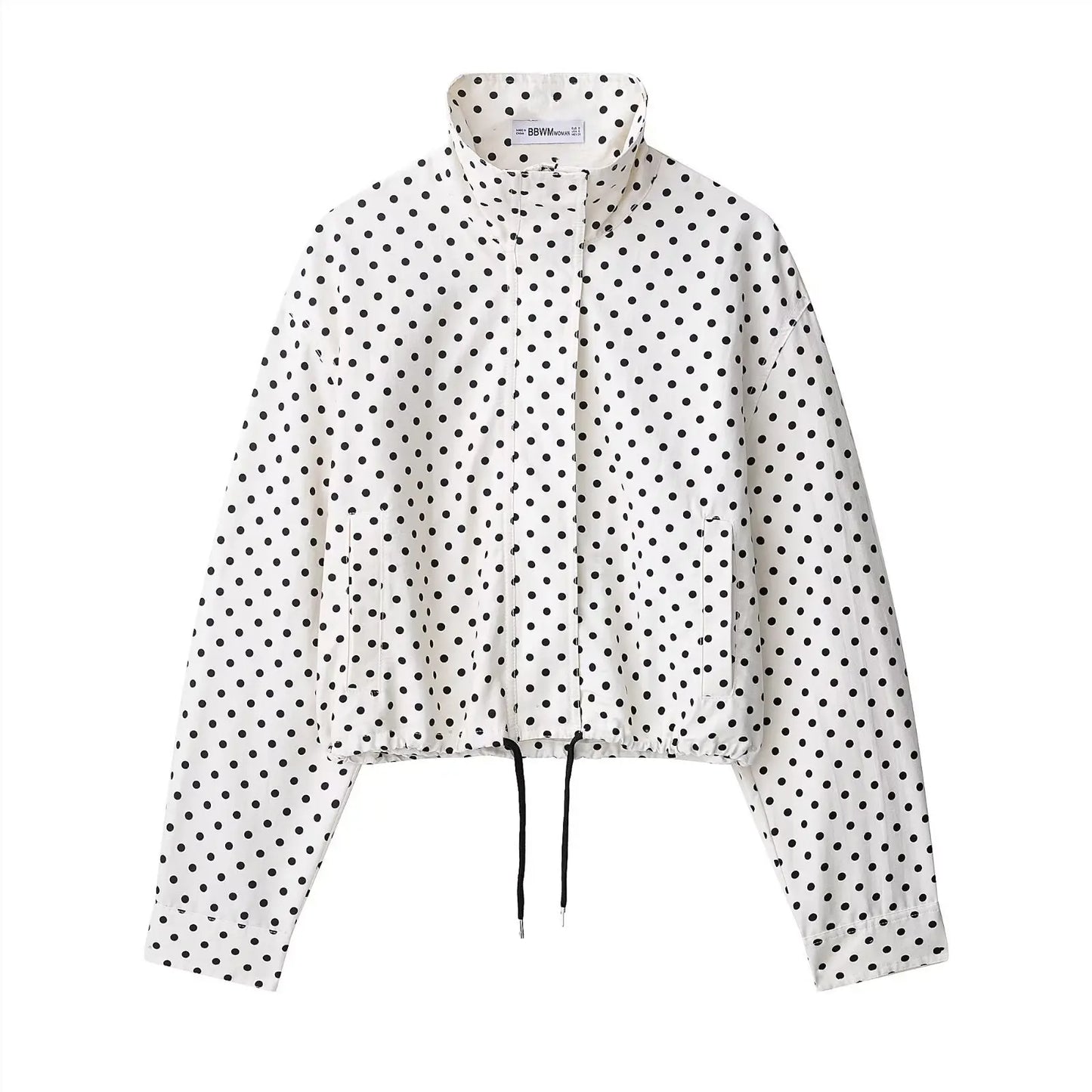 Polka Dot Print Jacket Two-Piece Set